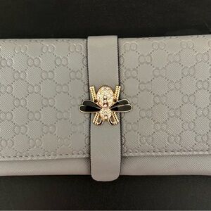 Gray Designer Inspired Women's Wallet